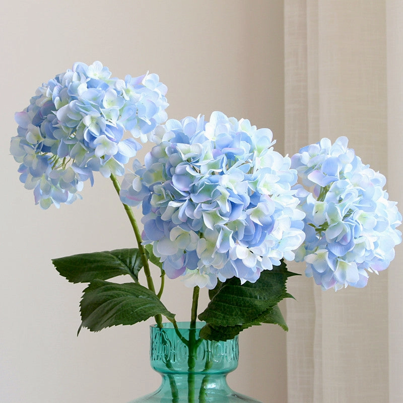 White Hydrangea Silk Flowers Stem