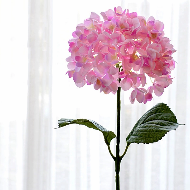 White Hydrangea Silk Flowers Stem
