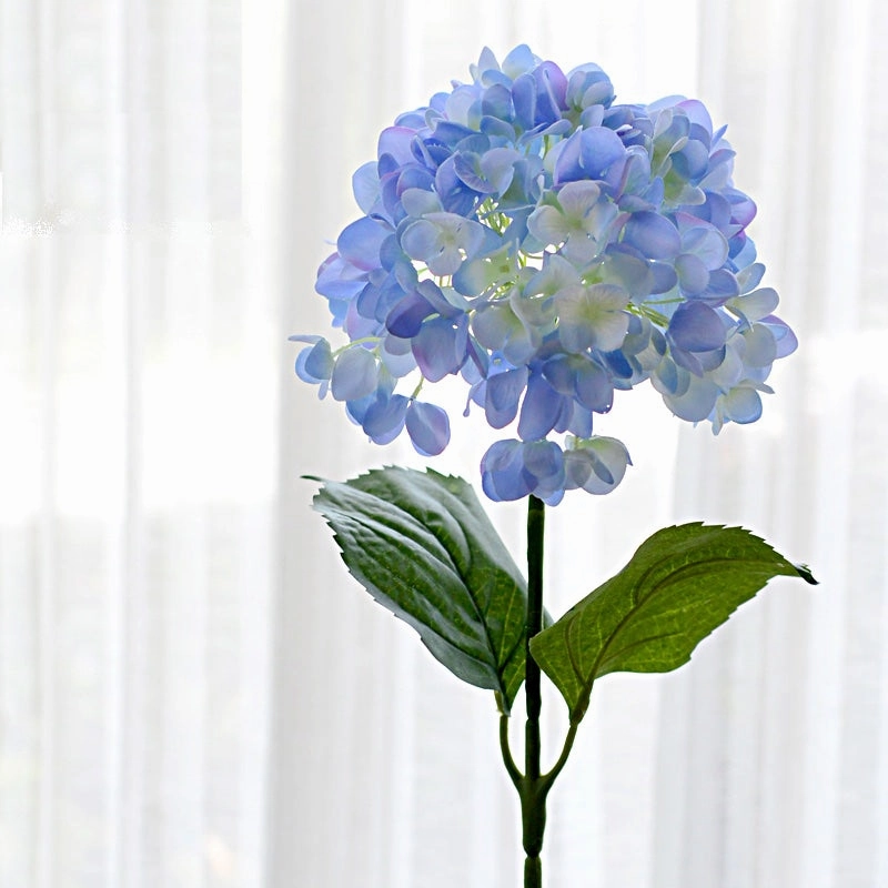 White Hydrangea Silk Flowers Stem