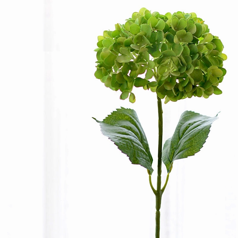 White Hydrangea Silk Flowers Stem
