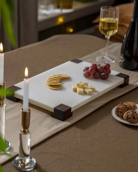 White Marble Appetizer Serving Tray - Rectangularmodern kitchen decor ,kitchen dinner set ,dinnerware 