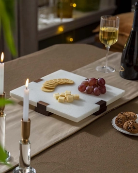 White Marble Appetizer Serving Tray - Squaremodern kitchen decor ,kitchen dinner set ,dinnerware 