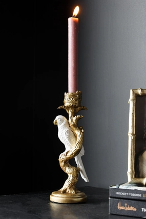 White Parrot Candlestick Holderscented candle ,decorative candle 