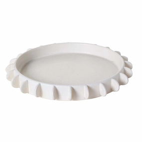 White Reverie Tray - 22"nordic style desktop ornaments