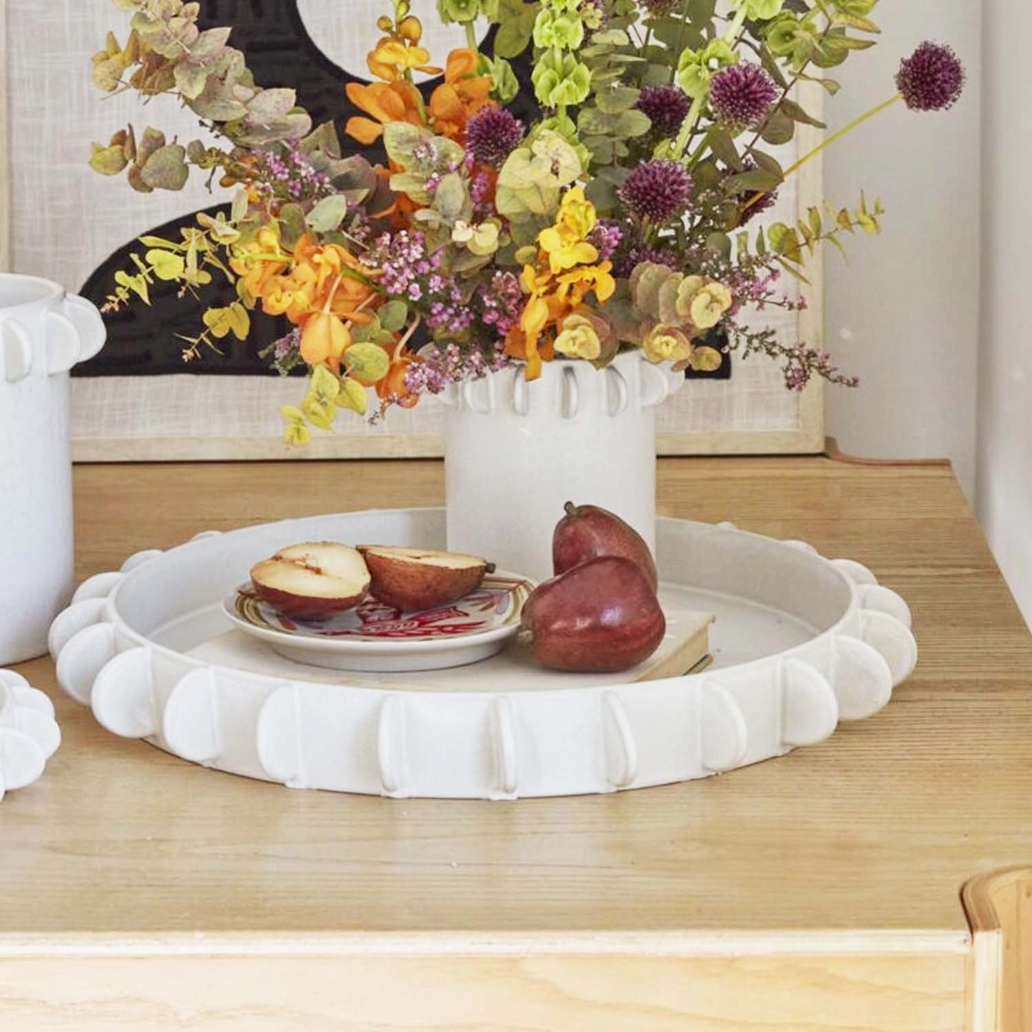 White Reverie Tray - 22"