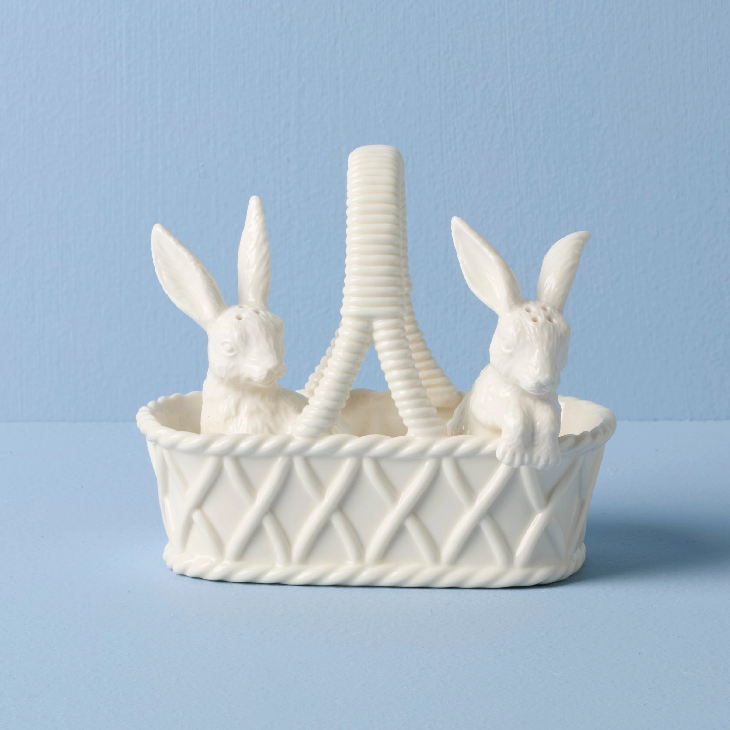 Wicker Creek Bunny Salt & Pepper Setafternoon tea dessert tray