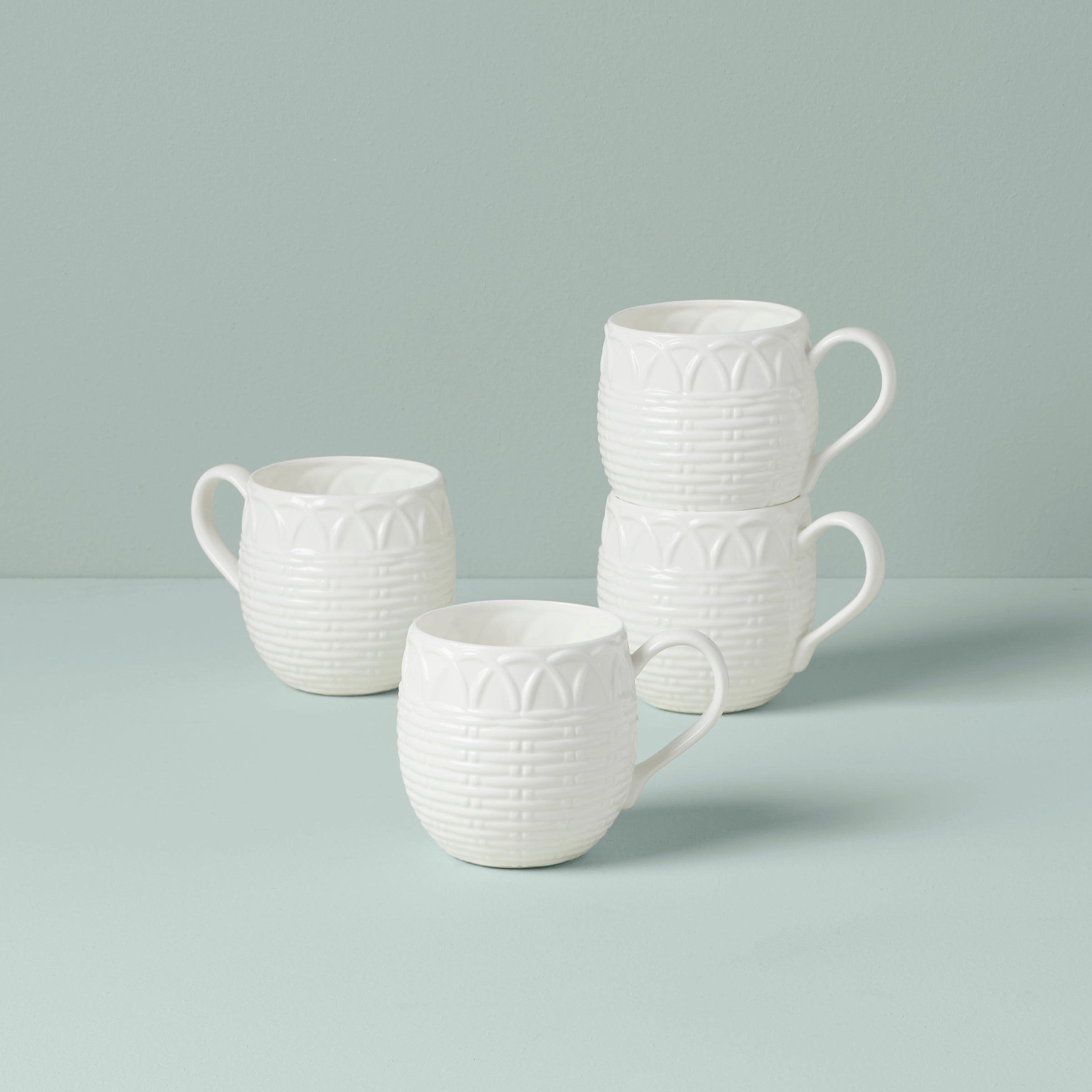 Wicker Creek Mugs - Set of 4modern kitchen decor ,kitchen dinner set ,dinnerware 