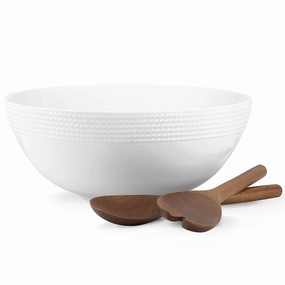 Wickford Salad Set With Wood Serversafternoon tea dessert tray