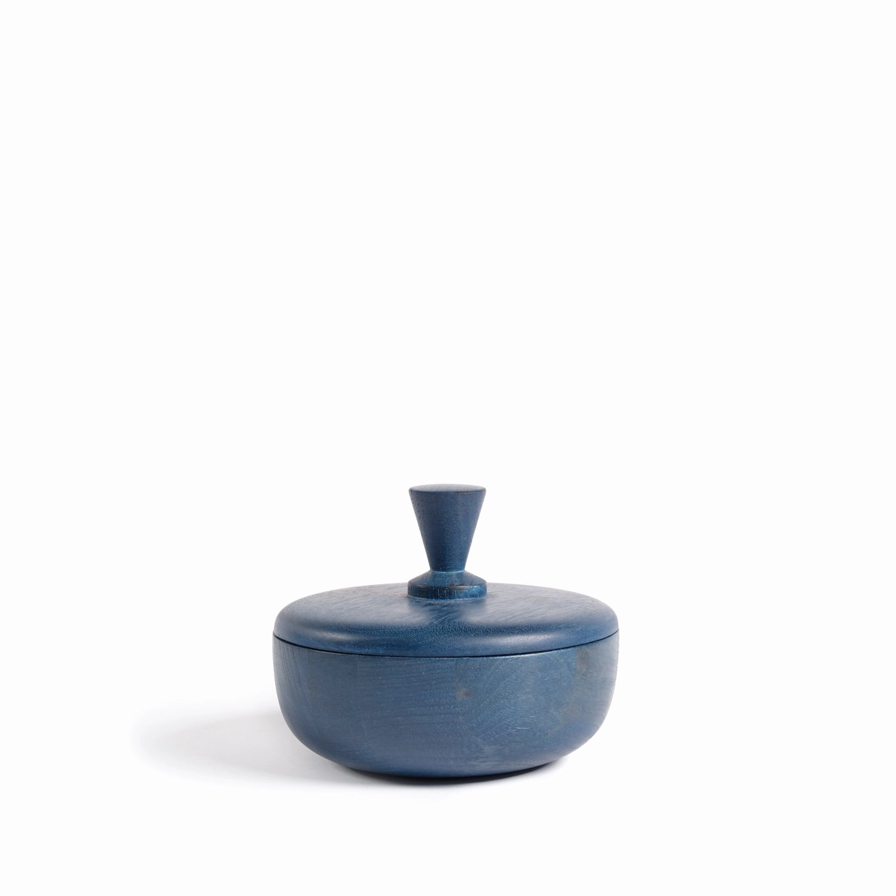 Wide Container with Triangle Lid in Denimnordic minimalist vase