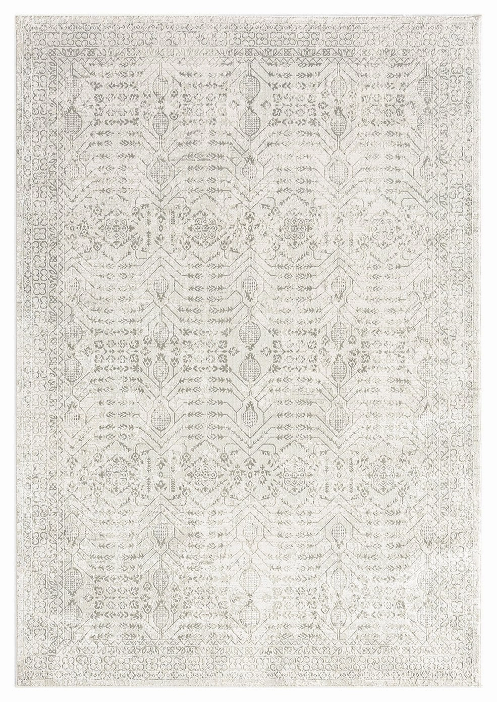 Wilamina Grey and Ivory Distressed Floral Rugmodern color block patchwork rug