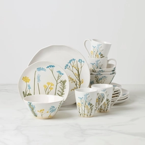 Wildflowers 16-Piece Dinnerware Setmodern kitchen decor ,kitchen dinner set ,dinnerware 