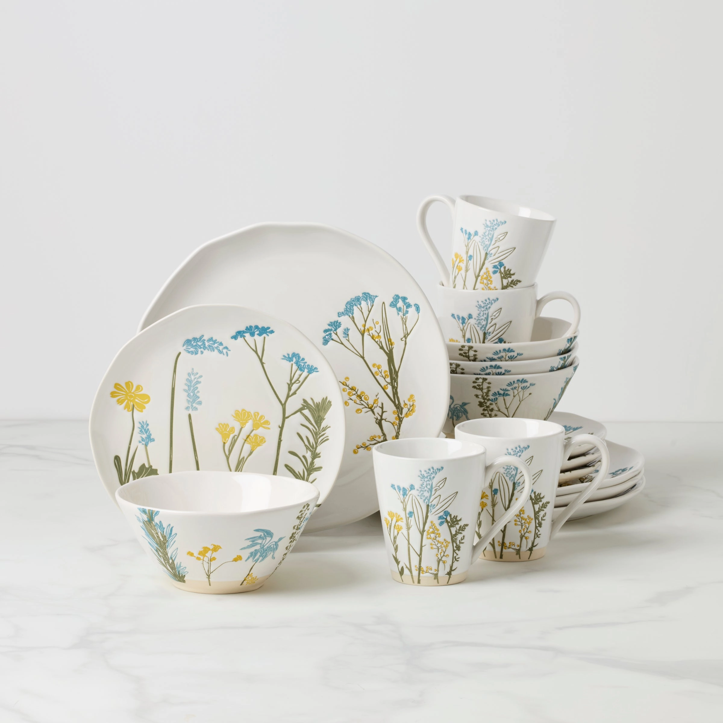 Wildflowers 16-Piece Dinnerware Setmodern kitchen decor ,kitchen dinner set ,dinnerware 