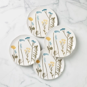 Wildflowers Accent Plates - Set of 4modern kitchen decor ,kitchen dinner set ,dinnerware 