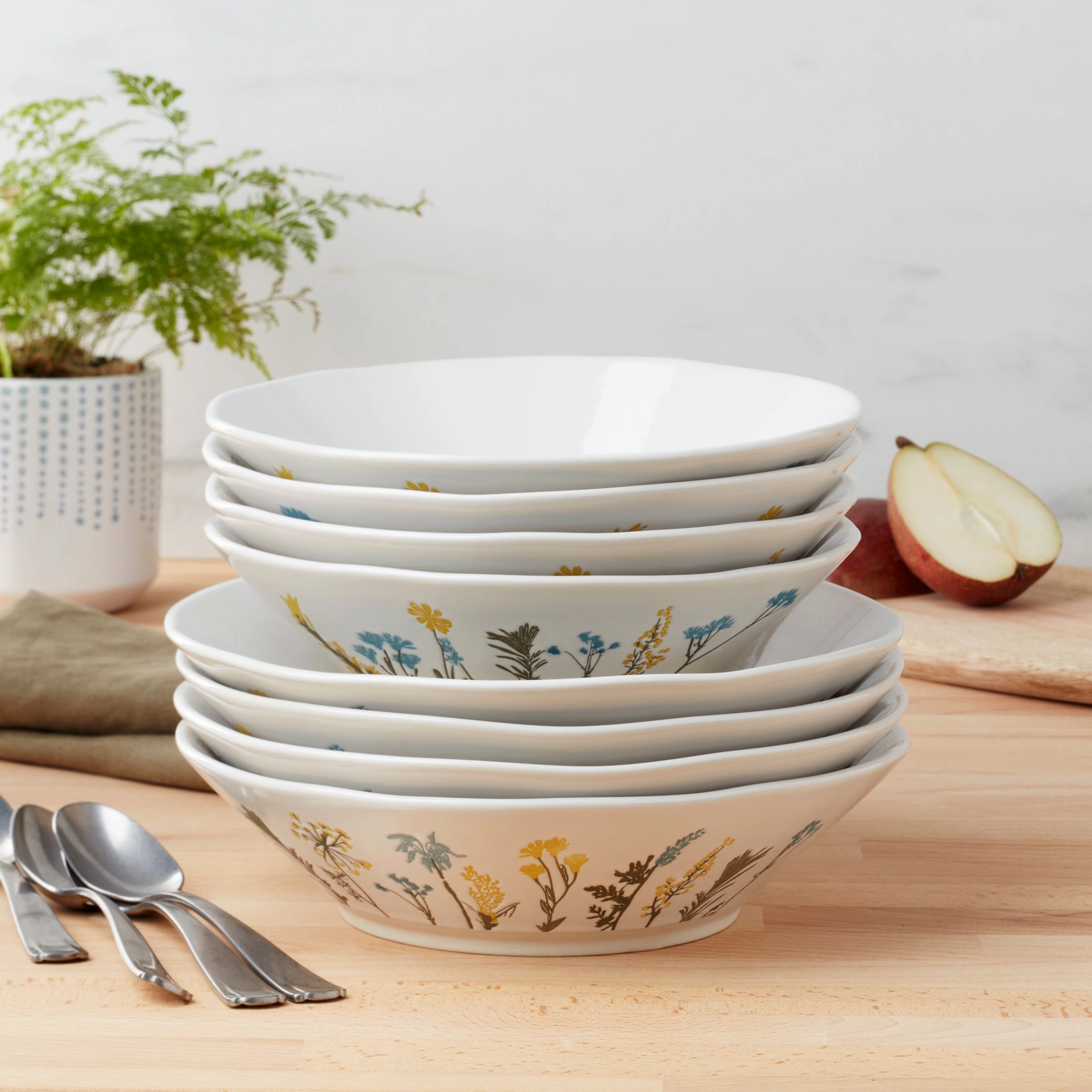 Wildflowers Dinner Bowls - Set of 4