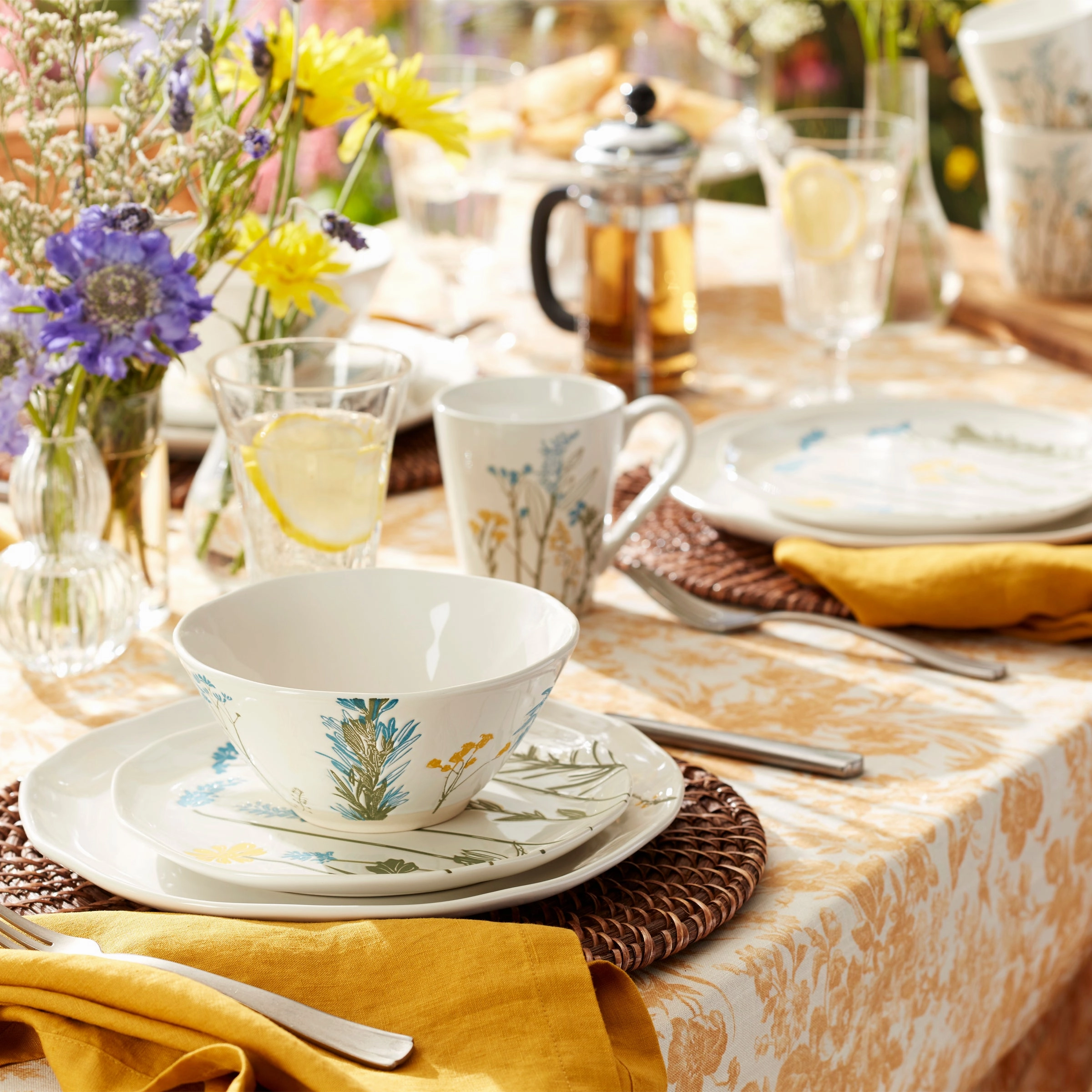 Wildflowers Dinner Plates - Set for 4