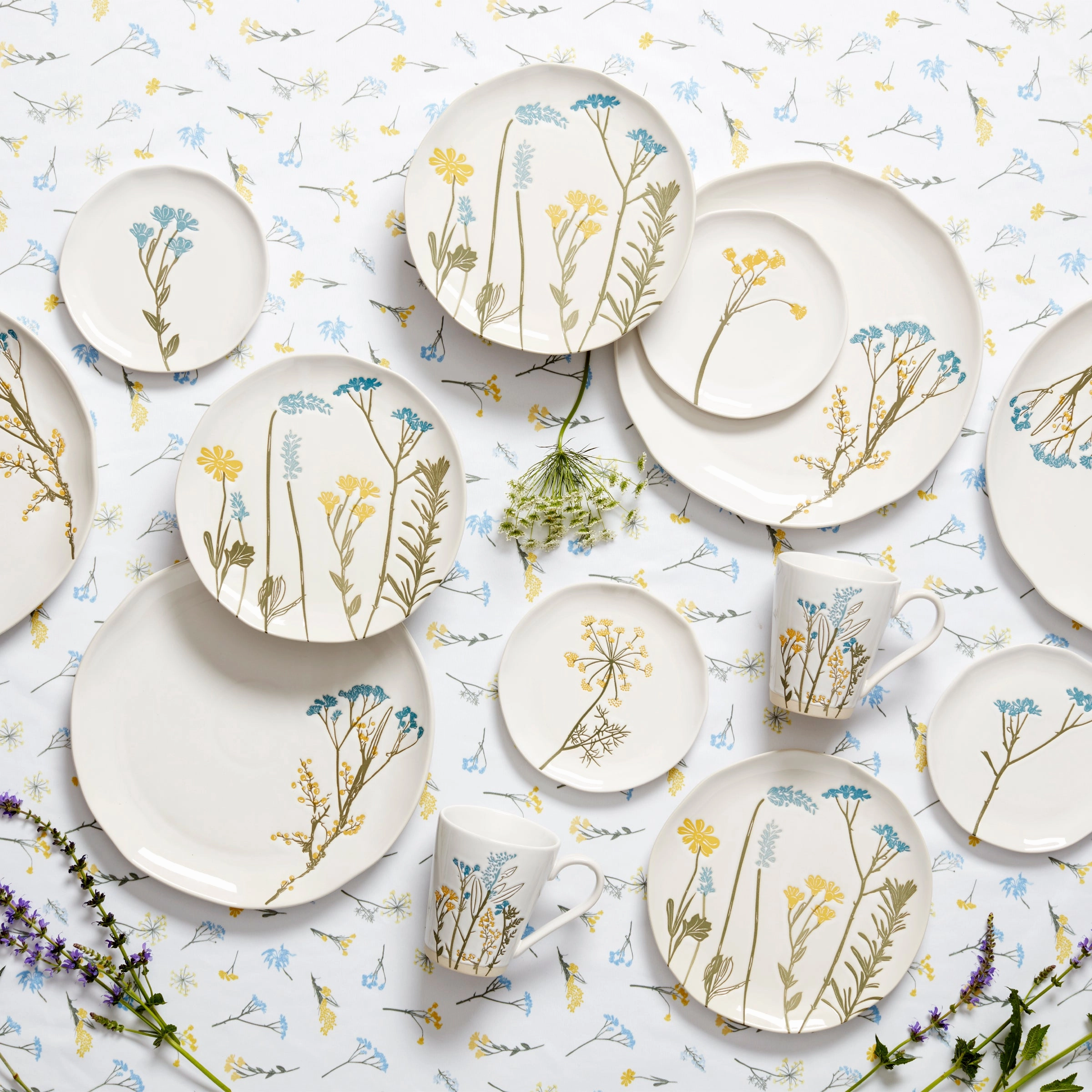 Wildflowers Dinner Plates - Set for 4