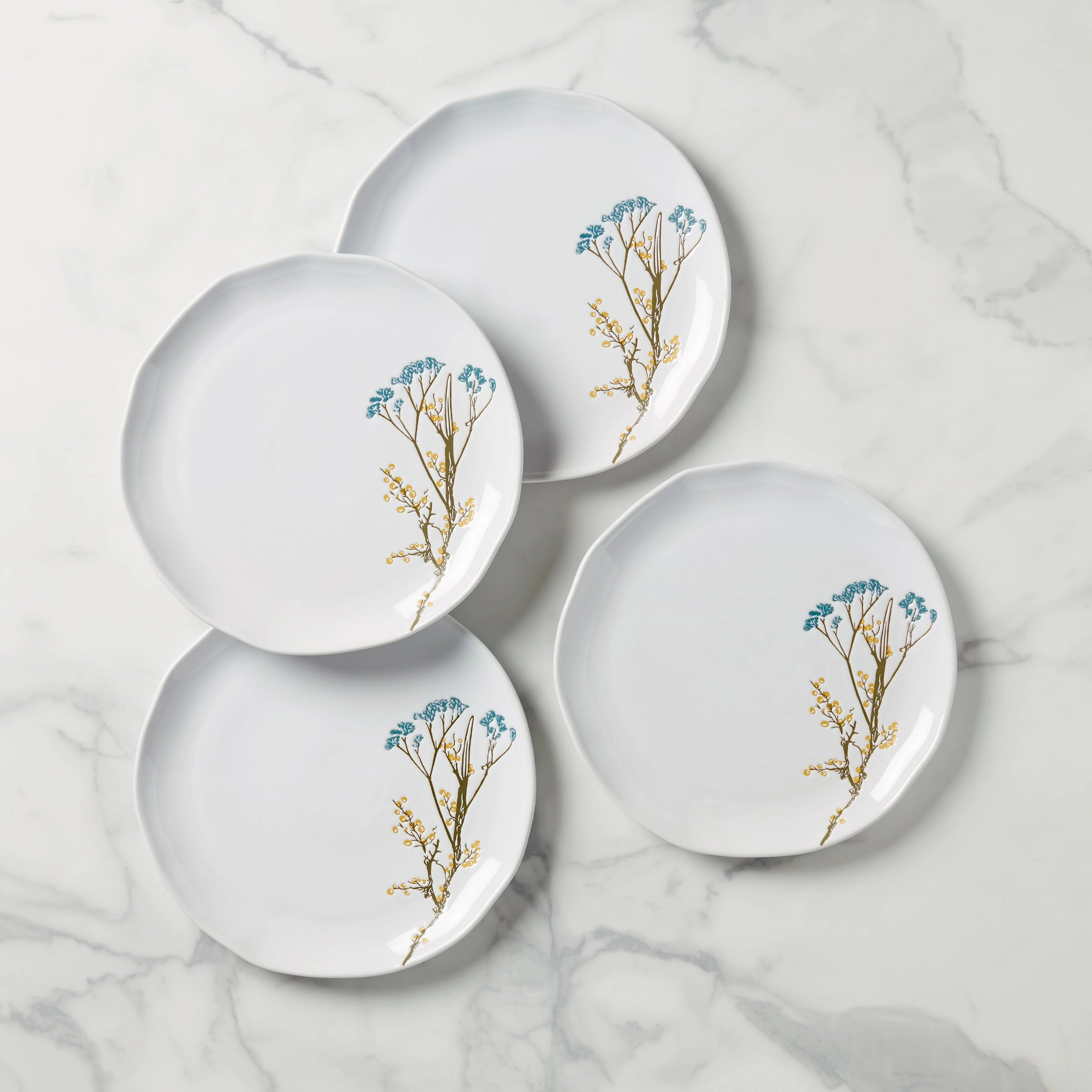 Wildflowers Dinner Plates - Set for 4modern kitchen decor ,kitchen dinner set ,dinnerware 