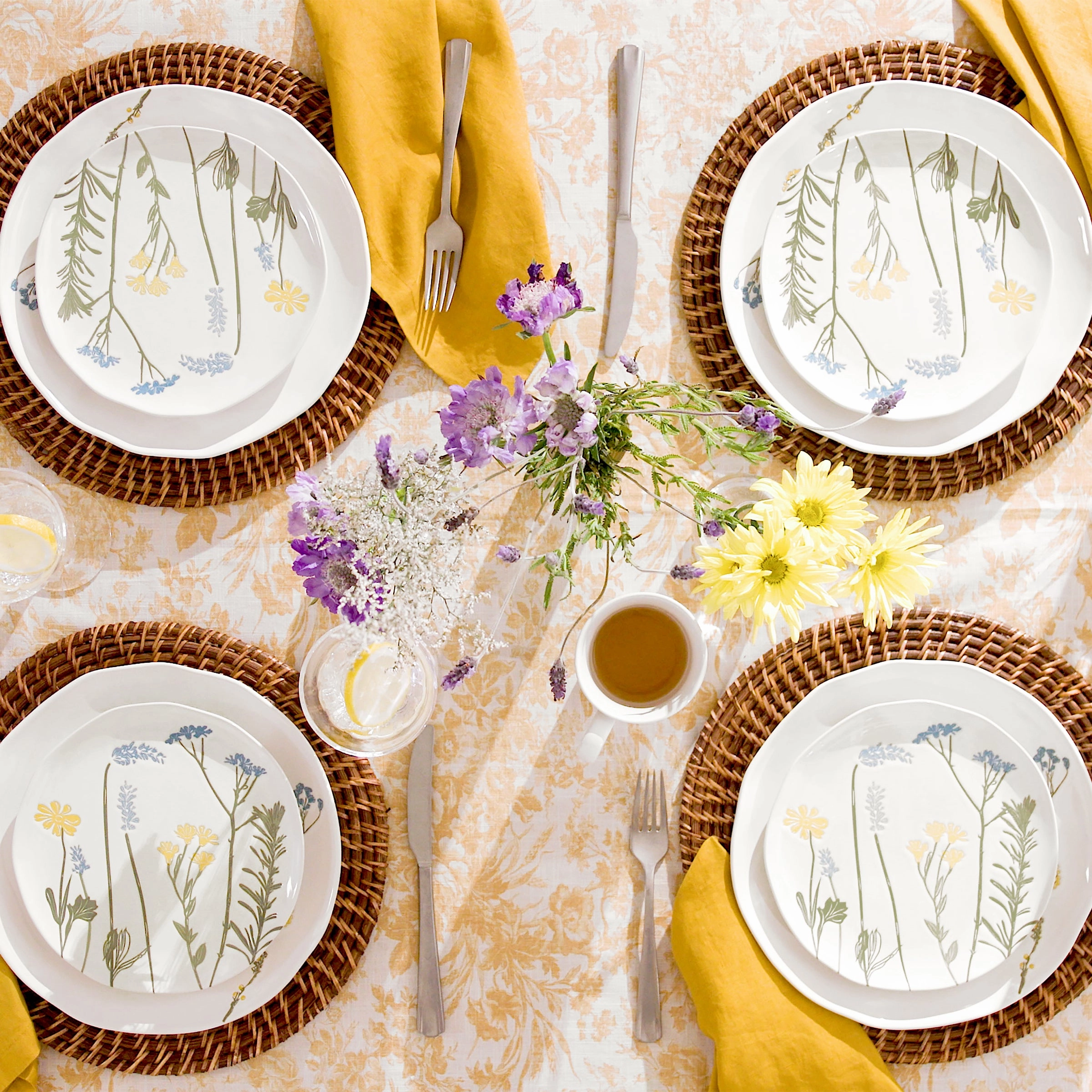 Wildflowers Dinner Plates - Set for 4