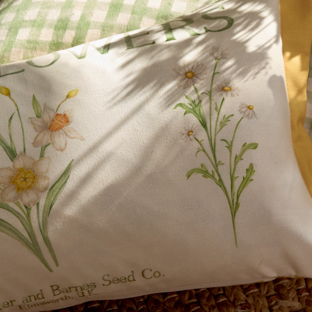 Wildflowers Printed Outdoor Cushion Marigold