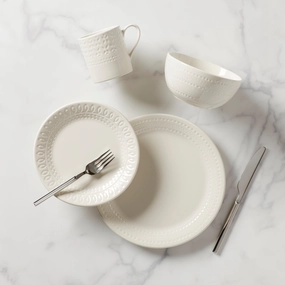Willow Drive Cream 4-Piece Place Settingmodern kitchen decor ,kitchen dinner set ,dinnerware 