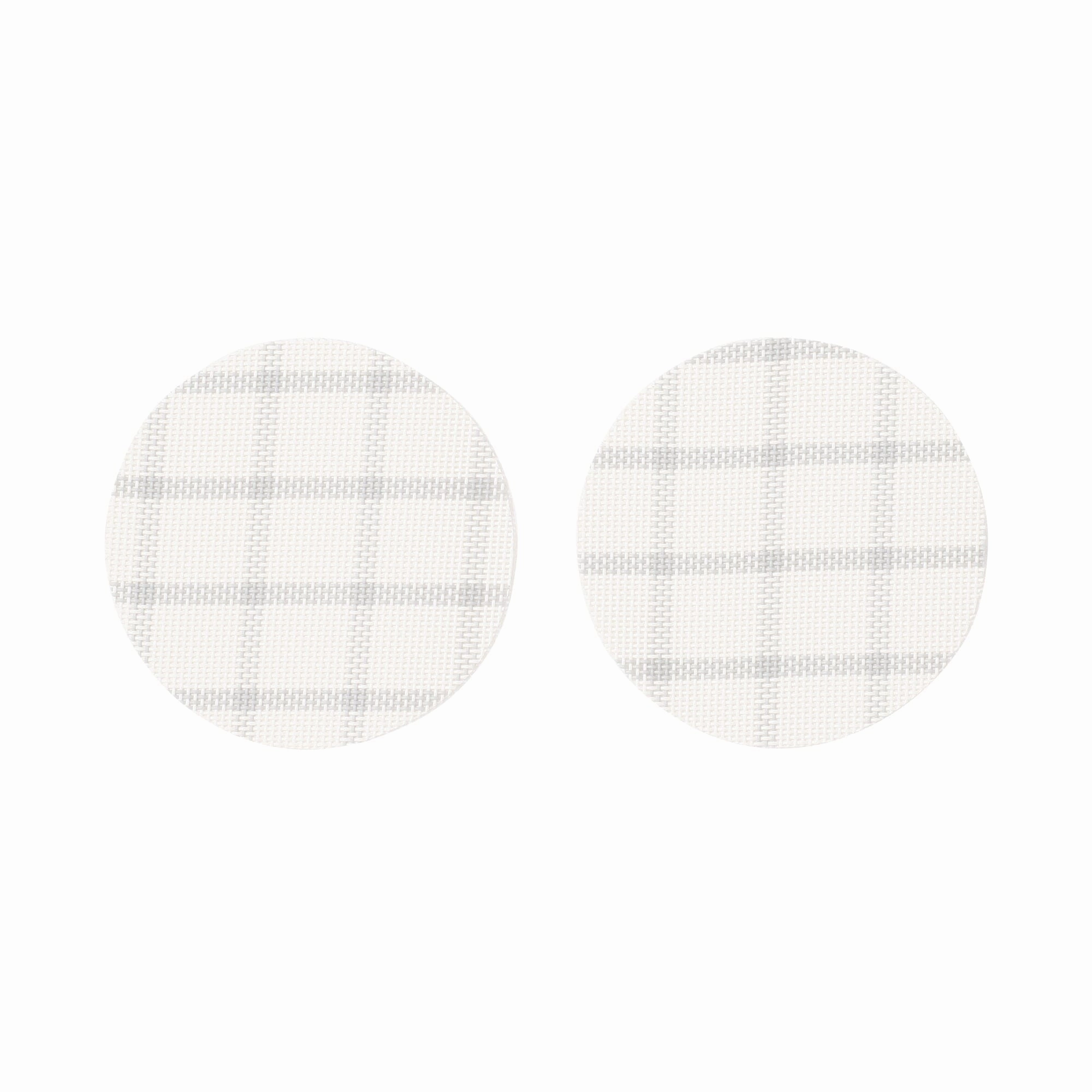 Windowpane Check Coaster Set Of 2 Graywaterproof oil-proof tablecloth