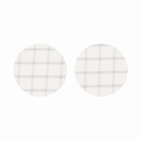 Windowpane Check Coaster Set Of 2 Graywaterproof oil-proof tablecloth