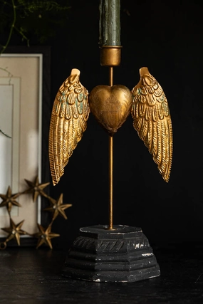 Winged Milagro Heart Candle Holderscented candle ,decorative candle 