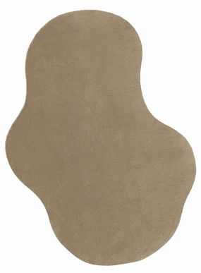 Winnie Taupe Brown Irregular Shape Washable Rugmodern color block patchwork rug
