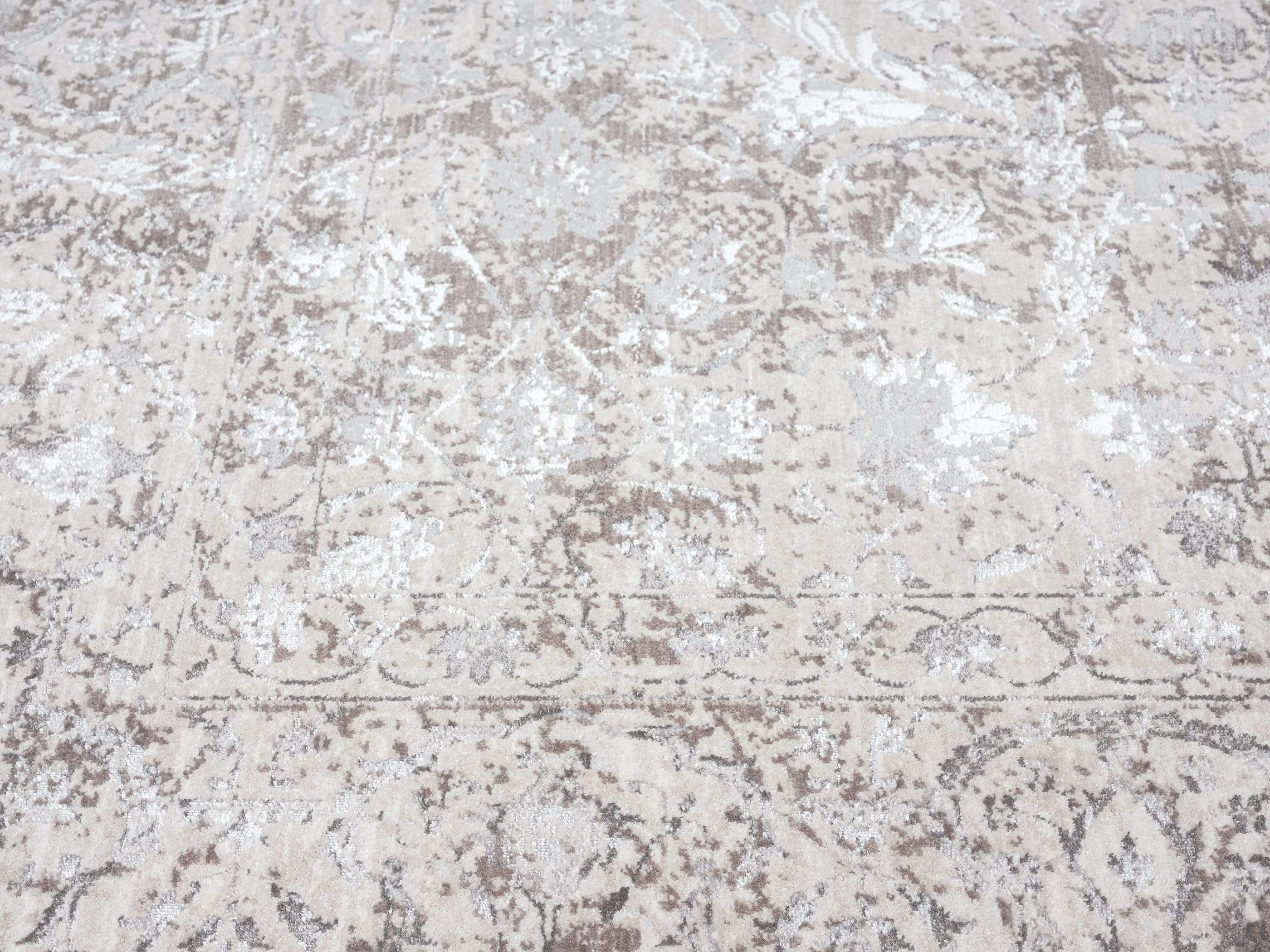 Winona Cream Brown And Silver Grey Traditional Floral Rug *NO RETURNS UNLESS FAULTY