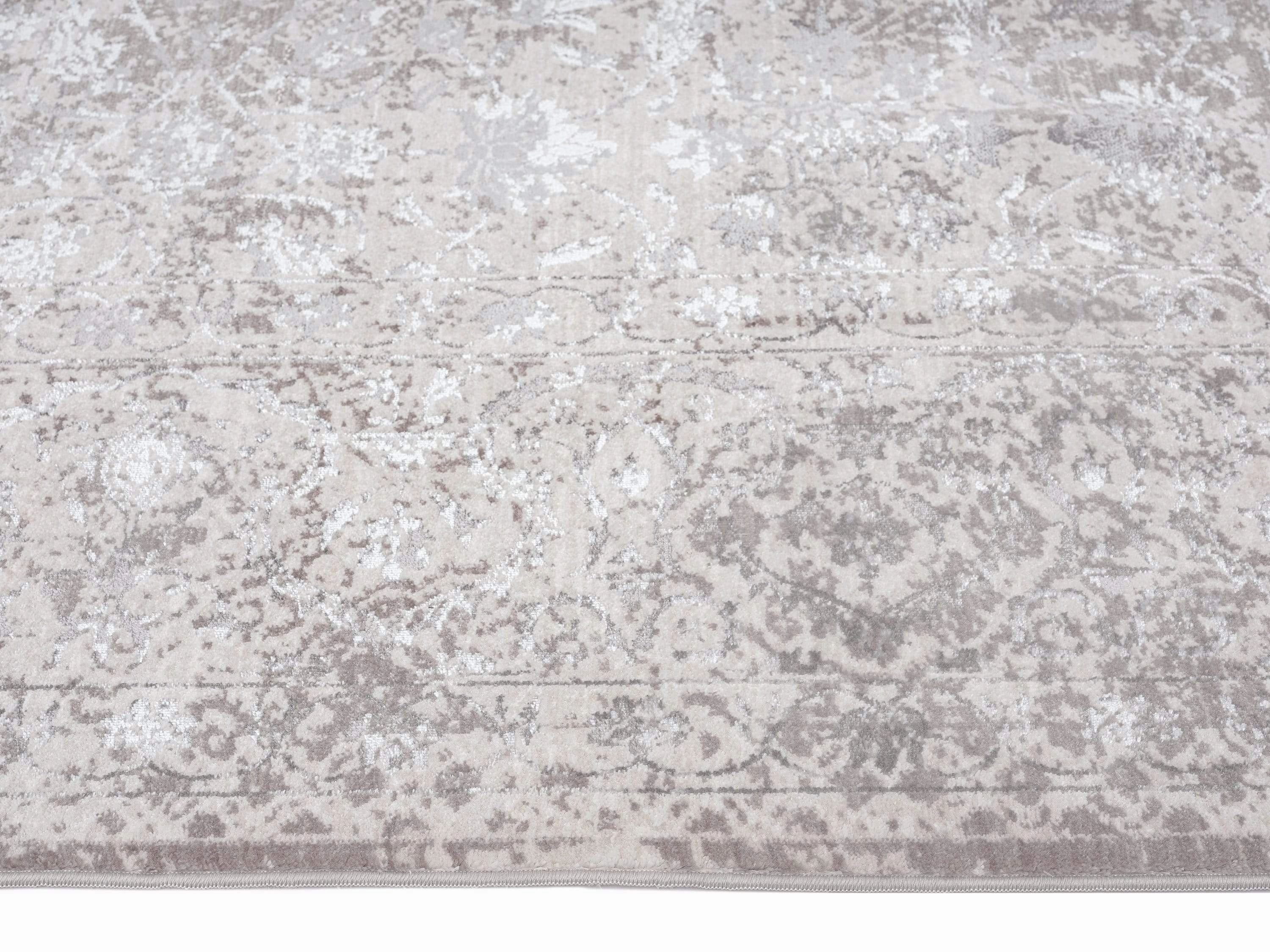 Winona Cream Brown And Silver Grey Traditional Floral Rug *NO RETURNS UNLESS FAULTY