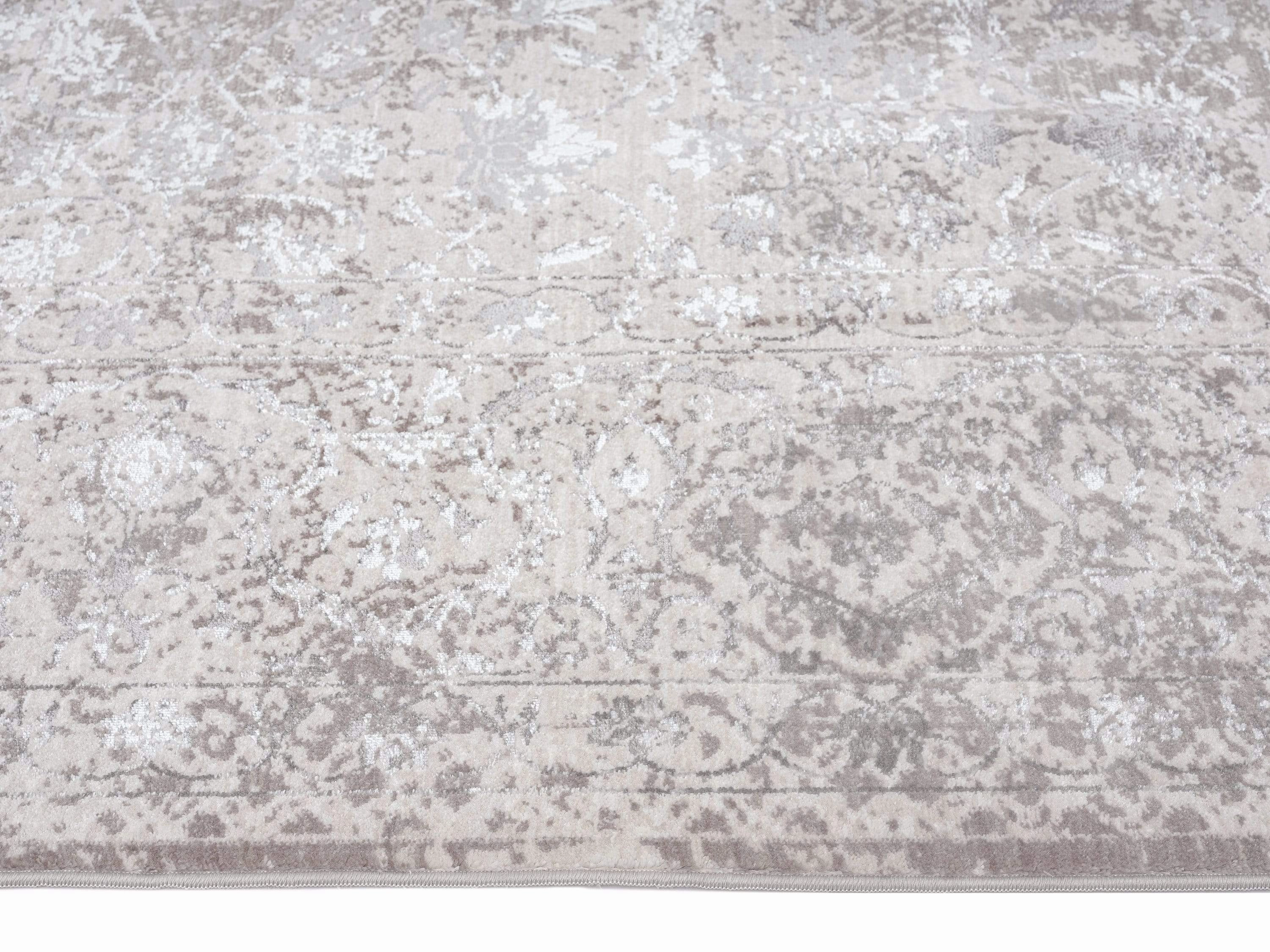 Winona Cream Brown And Silver Grey Traditional Floral Rug *NO RETURNS UNLESS FAULTY