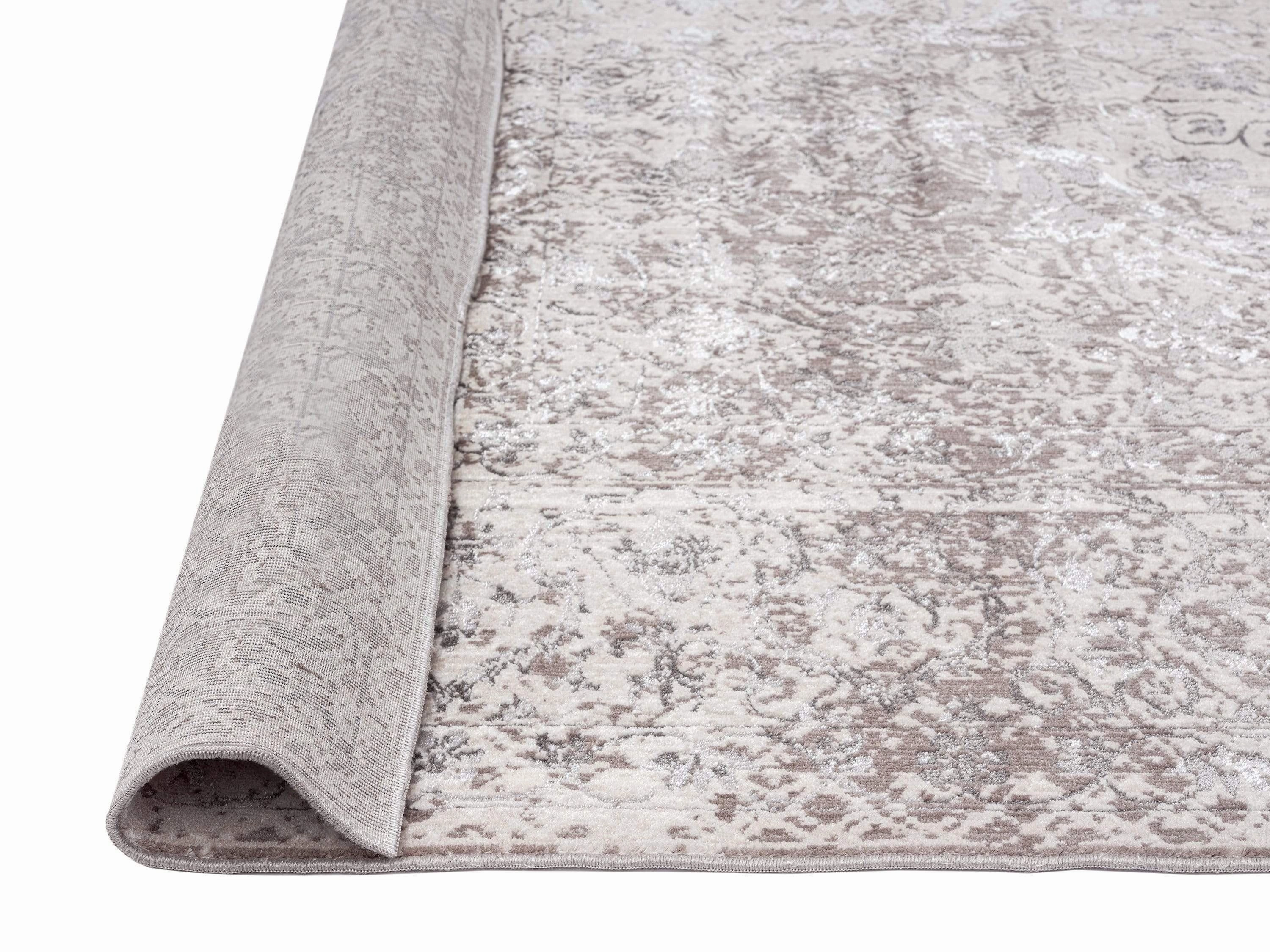 Winona Cream Brown And Silver Grey Traditional Floral Rug *NO RETURNS UNLESS FAULTY