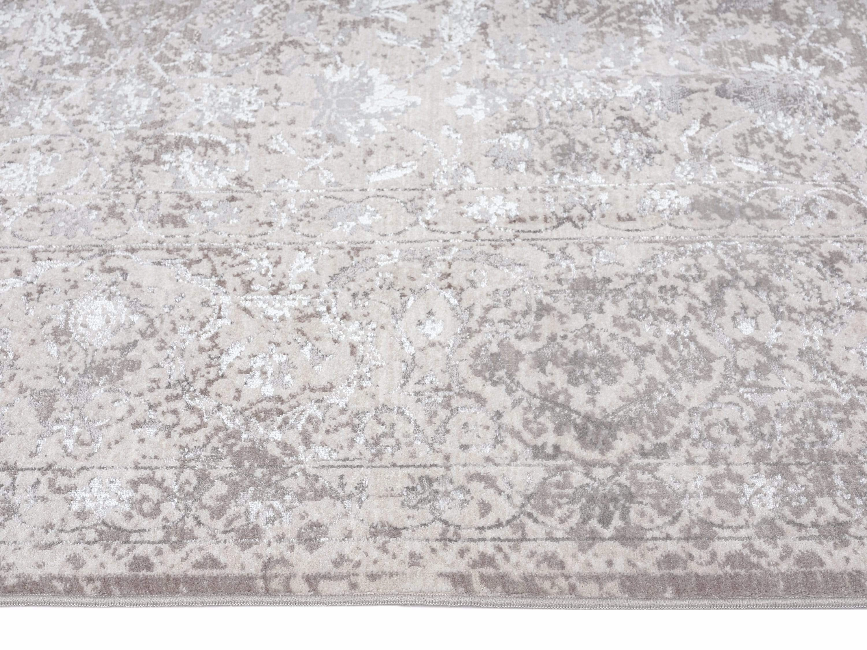 Winona Cream Brown And Silver Grey Traditional Floral Rug *NO RETURNS UNLESS FAULTY