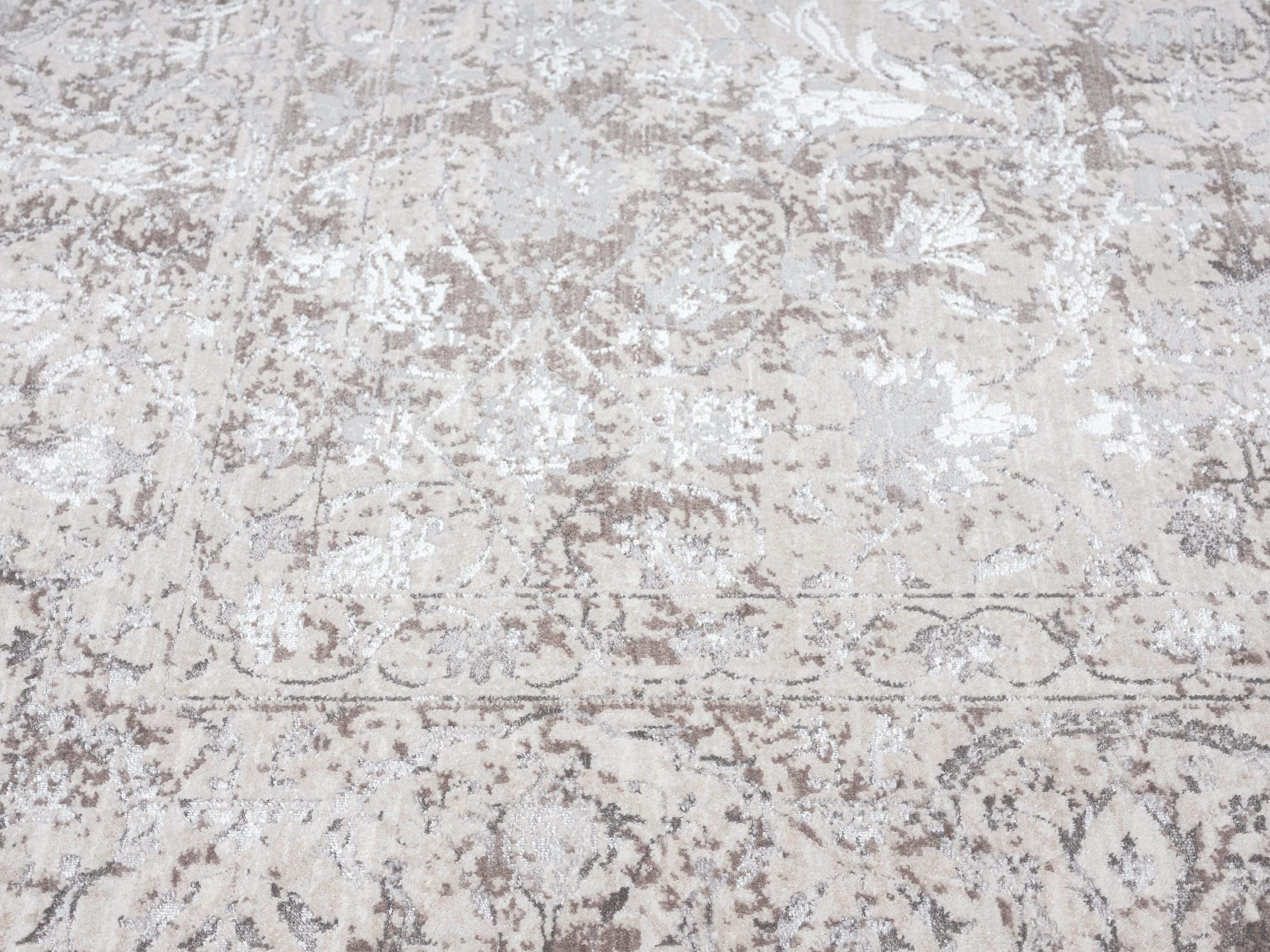 Winona Cream Brown And Silver Grey Traditional Floral Rug *NO RETURNS UNLESS FAULTY