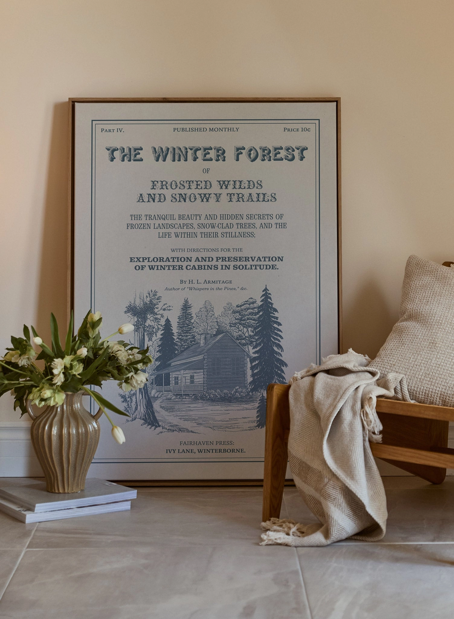 Winter Forest Bookplate, Canvas