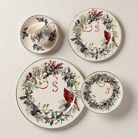 Winter Greetings 5-Piece Place Settingmodern kitchen decor ,kitchen dinner set ,dinnerware 