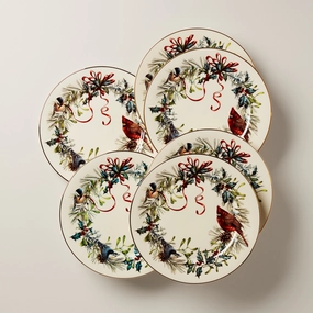 Winter Greetings 6-Piece Dinner Plate Setmodern kitchen decor ,kitchen dinner set ,dinnerware 