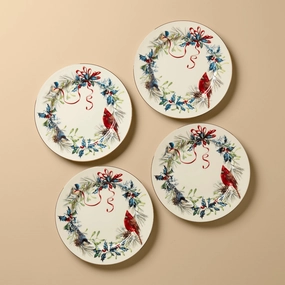 Winter Greetings Dinner Plates - Set of 4modern kitchen decor ,kitchen dinner set ,dinnerware 