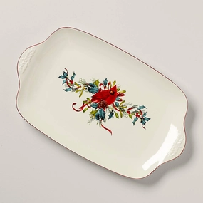Winter Greetings Oversized Platterafternoon tea dessert tray