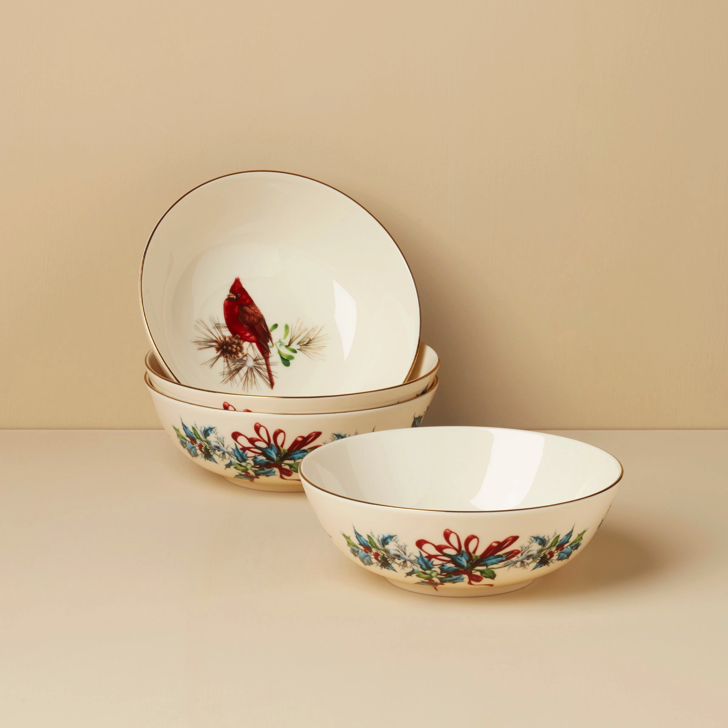 Winter Greetings Place Setting Bowls - Set of 4modern kitchen decor ,kitchen dinner set ,dinnerware 