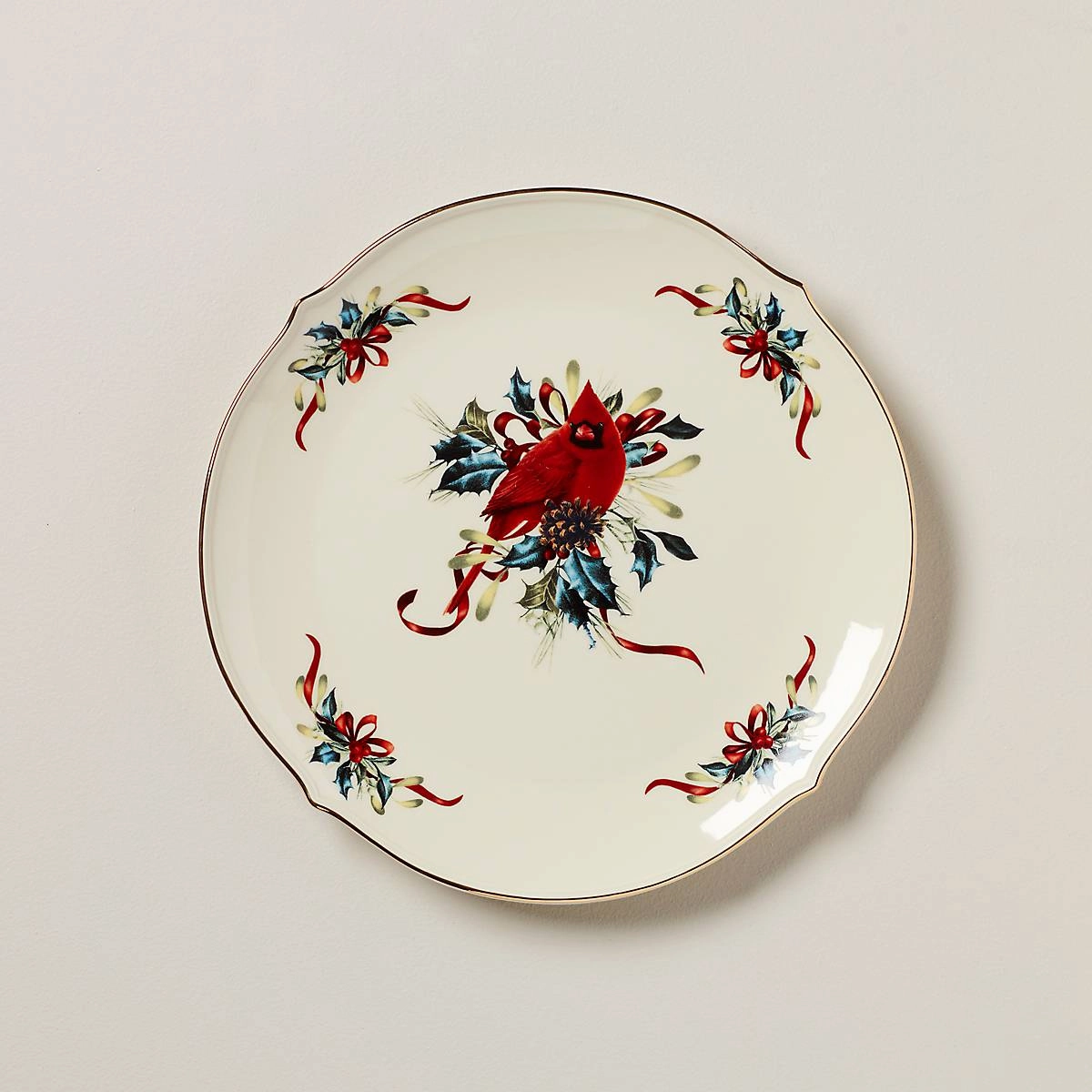 Winter Greetings Round Serving Platterafternoon tea dessert tray