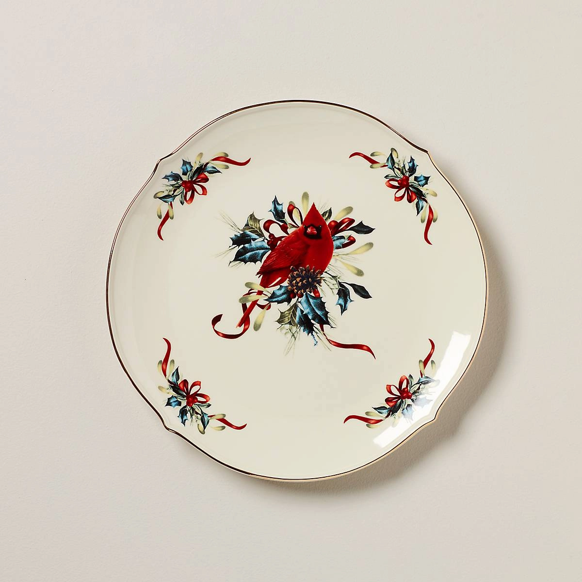 Winter Greetings Round Serving Plattermodern kitchen decor ,kitchen dinner set ,dinnerware 