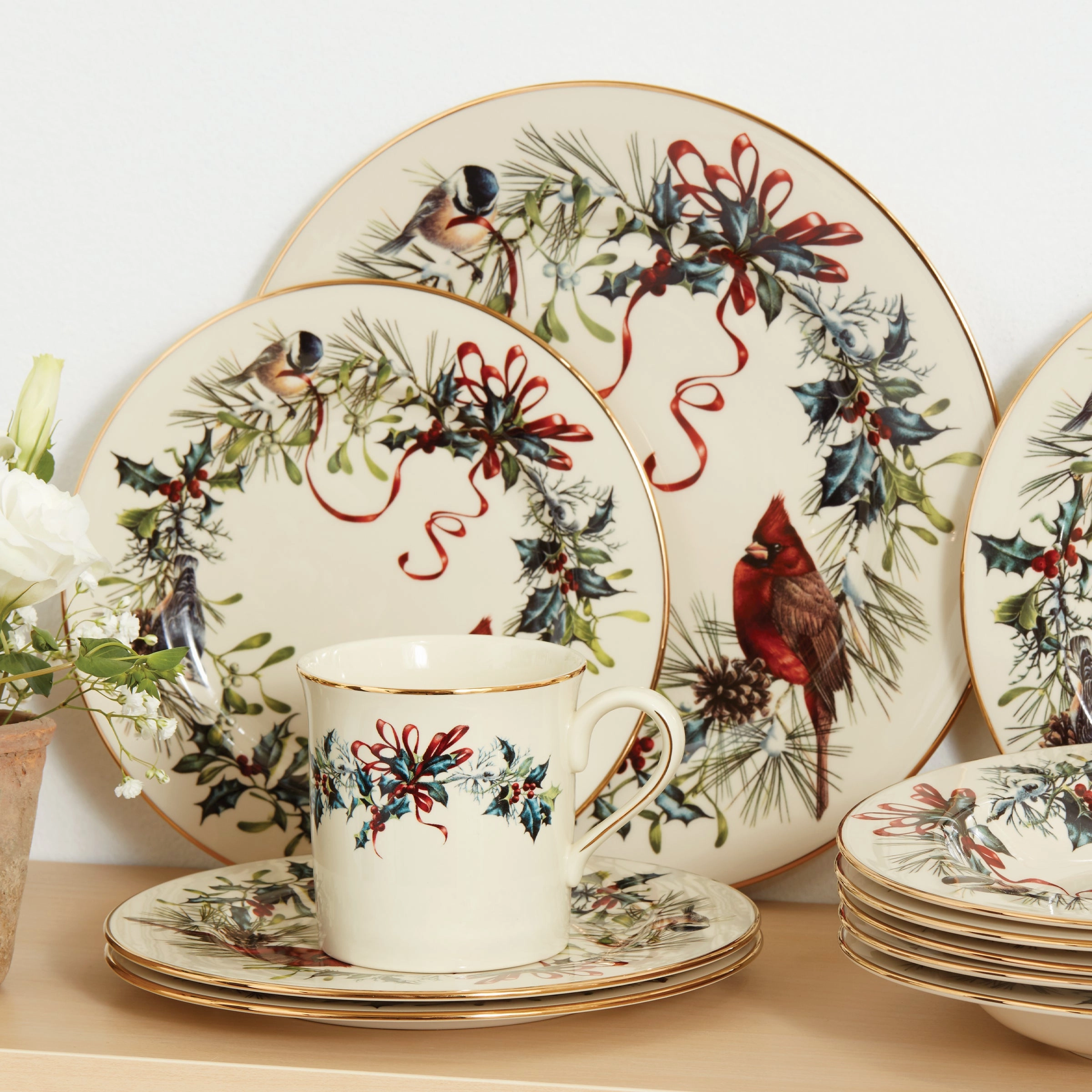 Winter Greetings Salad Plates - Set of 4