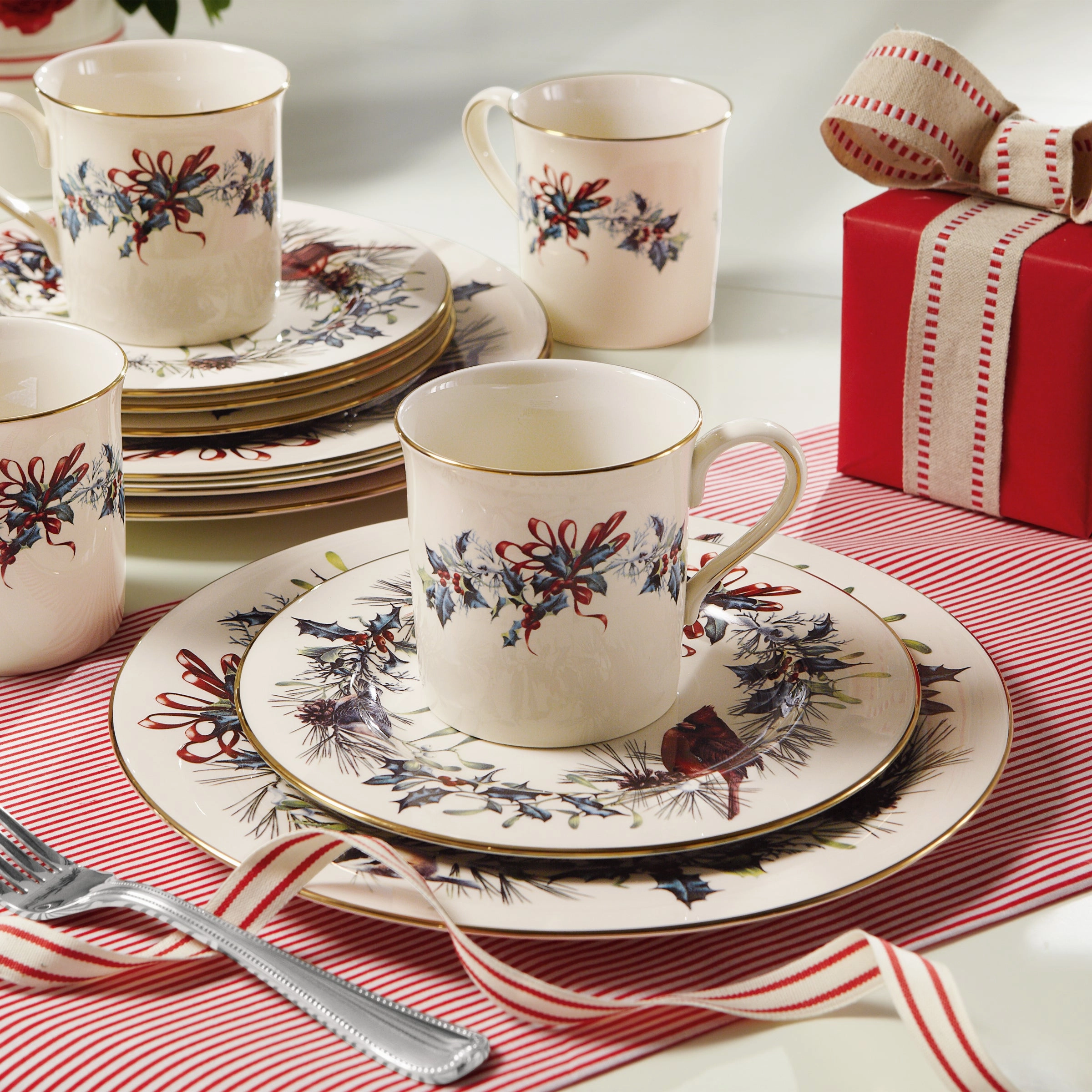 Winter Greetings Salad Plates - Set of 4