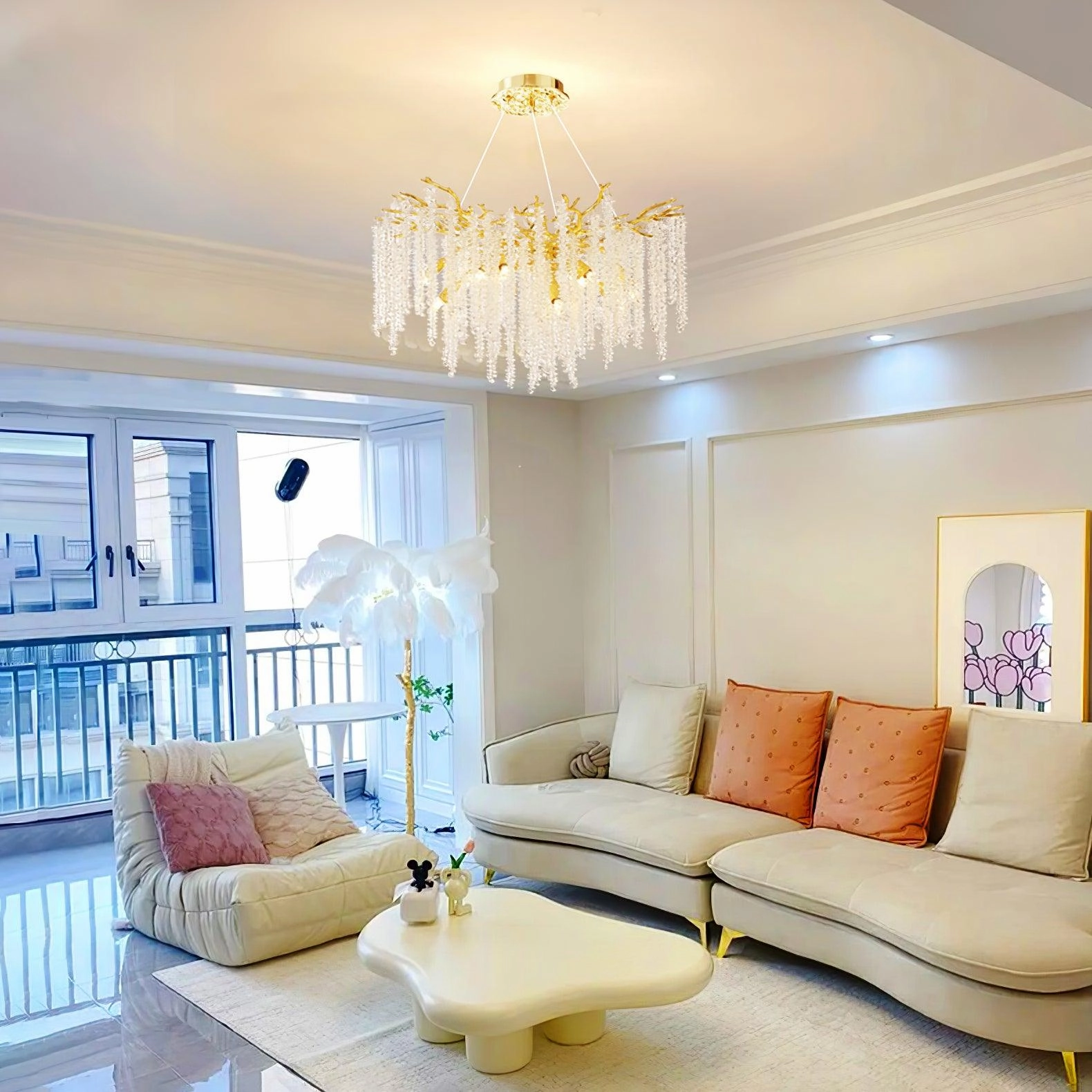 Wisteria Flower Crystal Chandelier