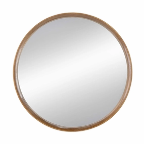 Wood Round Mirror - 2.6'home decor ,wall decor 