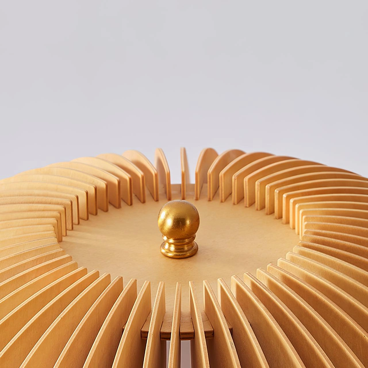 Wooden Pumpkin Floor Lamp