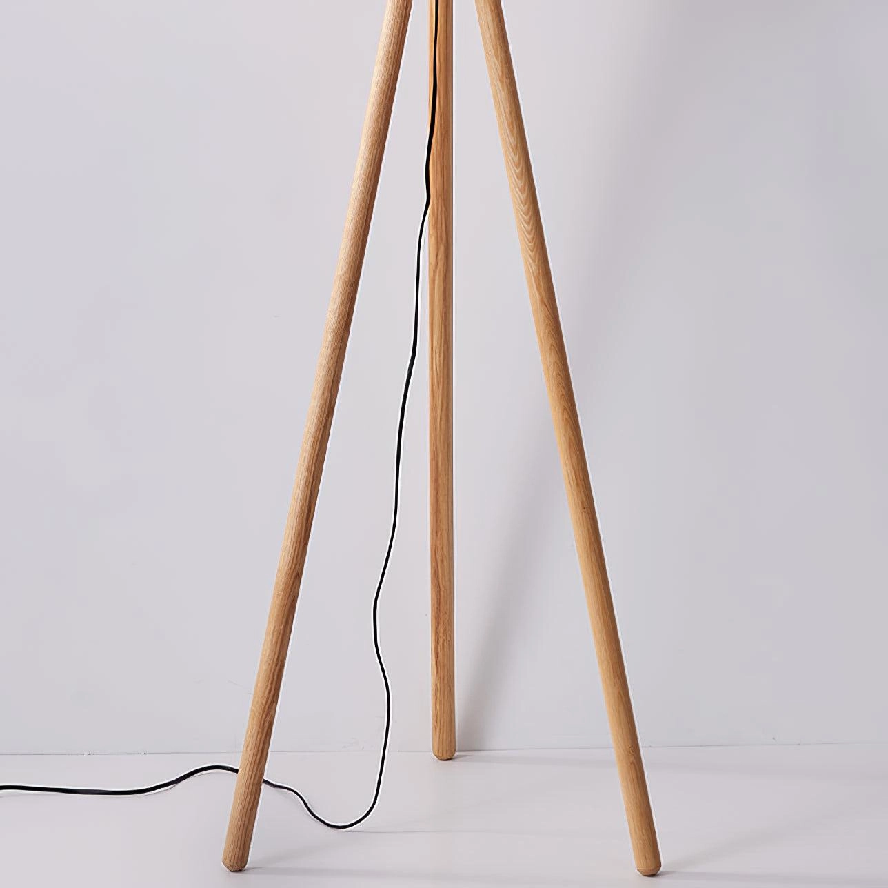 Wooden Pumpkin Floor Lamp