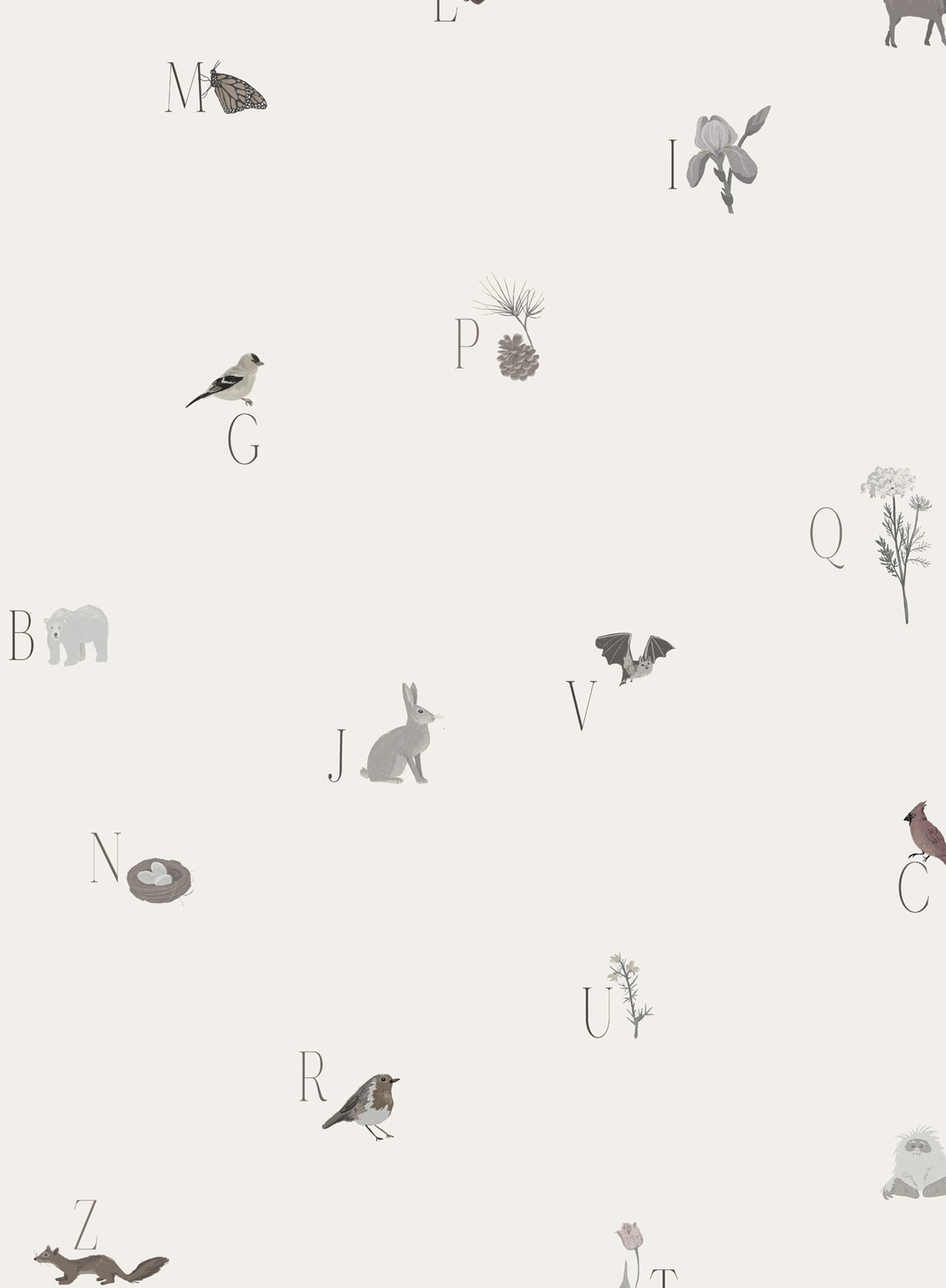 Woodland Lesson in English, Wallpapernordic minimalist wallpaper
