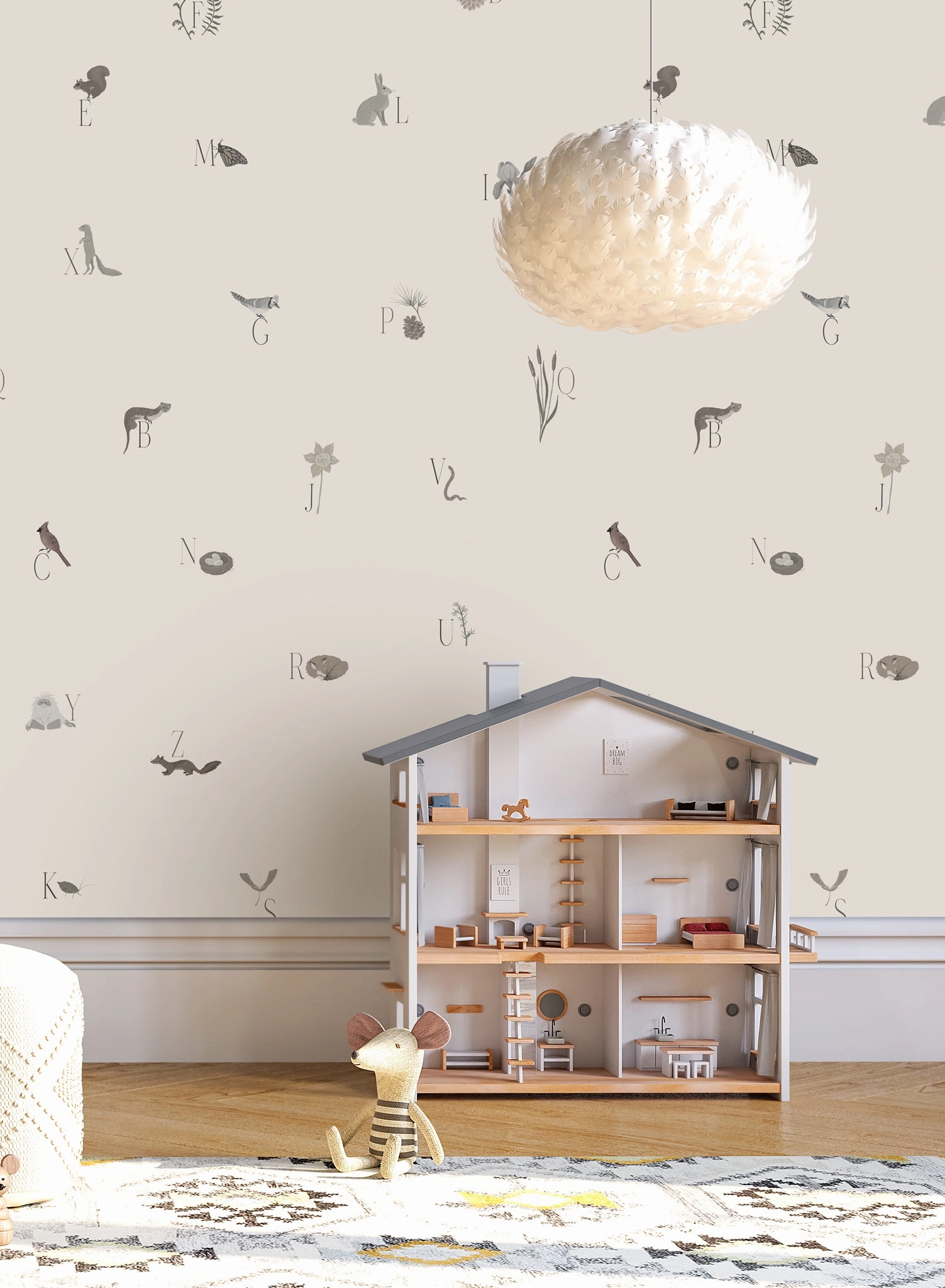 Woodland Lesson in French, Wallpaper